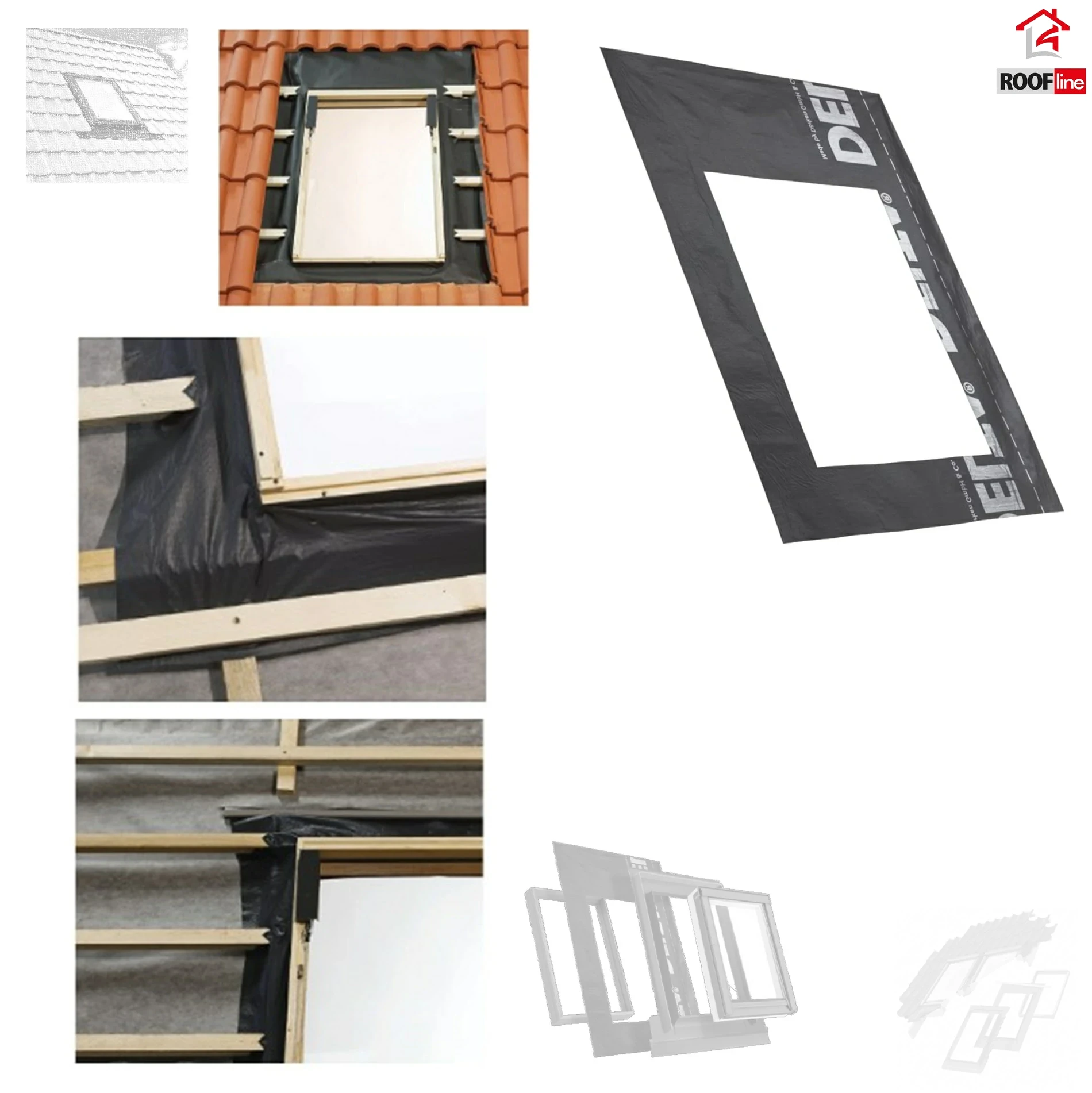 Dakea Rooflite RUC Anschlussschürze für 100-%ige Wasserdichtigkeit rund um Ihr Fenster aus reißfestem Polyester, für den fachgerechten Einbau von Dachfenstern_2_ e-roofline.de.webp