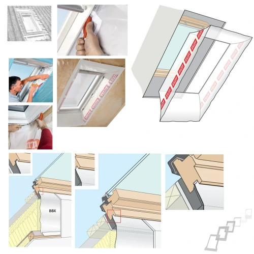 Zum Produkt VELUX BBX 0000 Luft- & dampfdichter Anschluss, Dampfsperrschürze fur Verbindungsprodukte und Innenfutter /  fur Verbindungsprodukte und Innenfutter, Dampfbremse, Montage & Installation Zubehör *