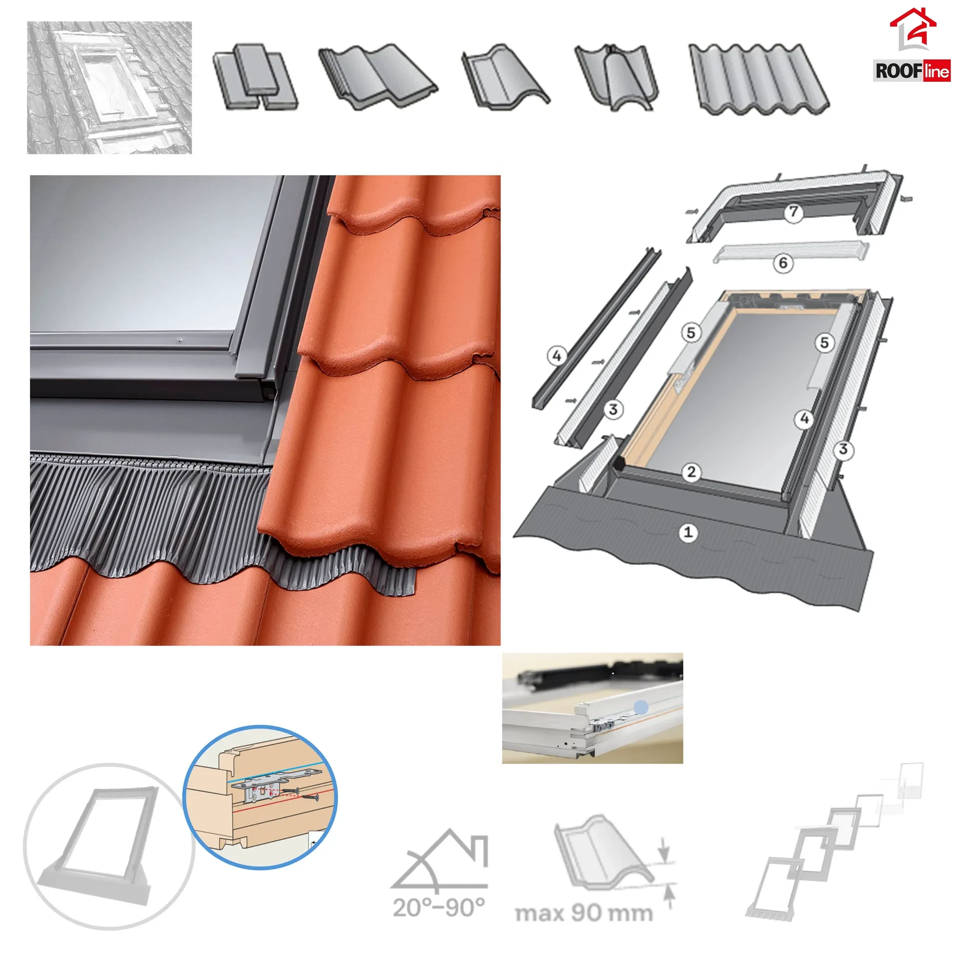 VELUX EDJ 2000 Einzel-Eindeckrahmen, Vertiefter Einbau, inkl. BDX Dämm- und Anschluss-Set, Für flache und profilierte Eindeckmaterialien _ e-roofline.de-new.webp