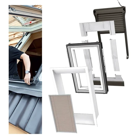ROTO Designo EDZ Rx200 Einzel-Eindeckrahmen Standard, Für profilierte Dachpfannen und -ziegel bis ca. 5 cm Höhe, Keramik- und Wellbetondachziegel, mit Wärmedämmung _1 _e-roofline.de-new.webp