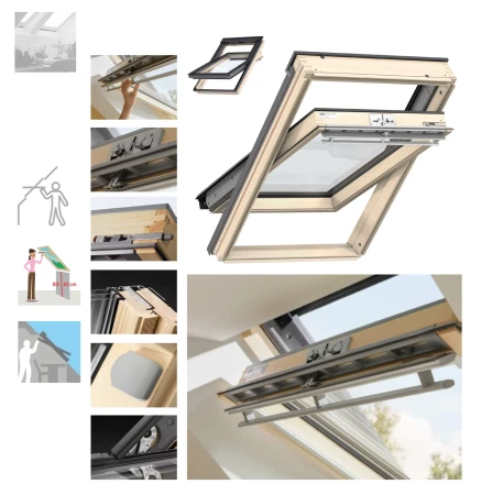 VELUX Dachfenster GLL 1085 ENERGIE, Holzfenster, klar lackiert, manuelles Schwingfenster, Öffnung nach oben _ e-roofline.de.webp