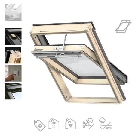 VELUX GLL 1064 21 elektrisch - Fernbedienung Schwingfenster aus Holz, Uw=1,0, Energiesparende Dreifachverglasung, KOMFORT PLUS 2026 _e-roofline.de.webp