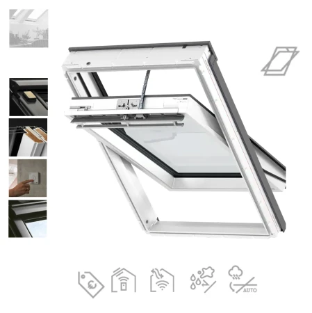 VELUX GLU 006421 elektrisch - Fernbedienung Schwingfenster aus Kunststoff, Uw=1,0 , Energiesparende Dreifachverglasung, Neue KOMFORT PLUS 2026 _e-roofline.de.webp