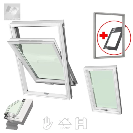 DAKEA Dachfenster Ultima Energy PVC KEP B1800, Dreifach verglastes PVC-Dachfenster Uw=1,0, Einscheiben-Sicherheitsglas _1_e-roofline.de.webp