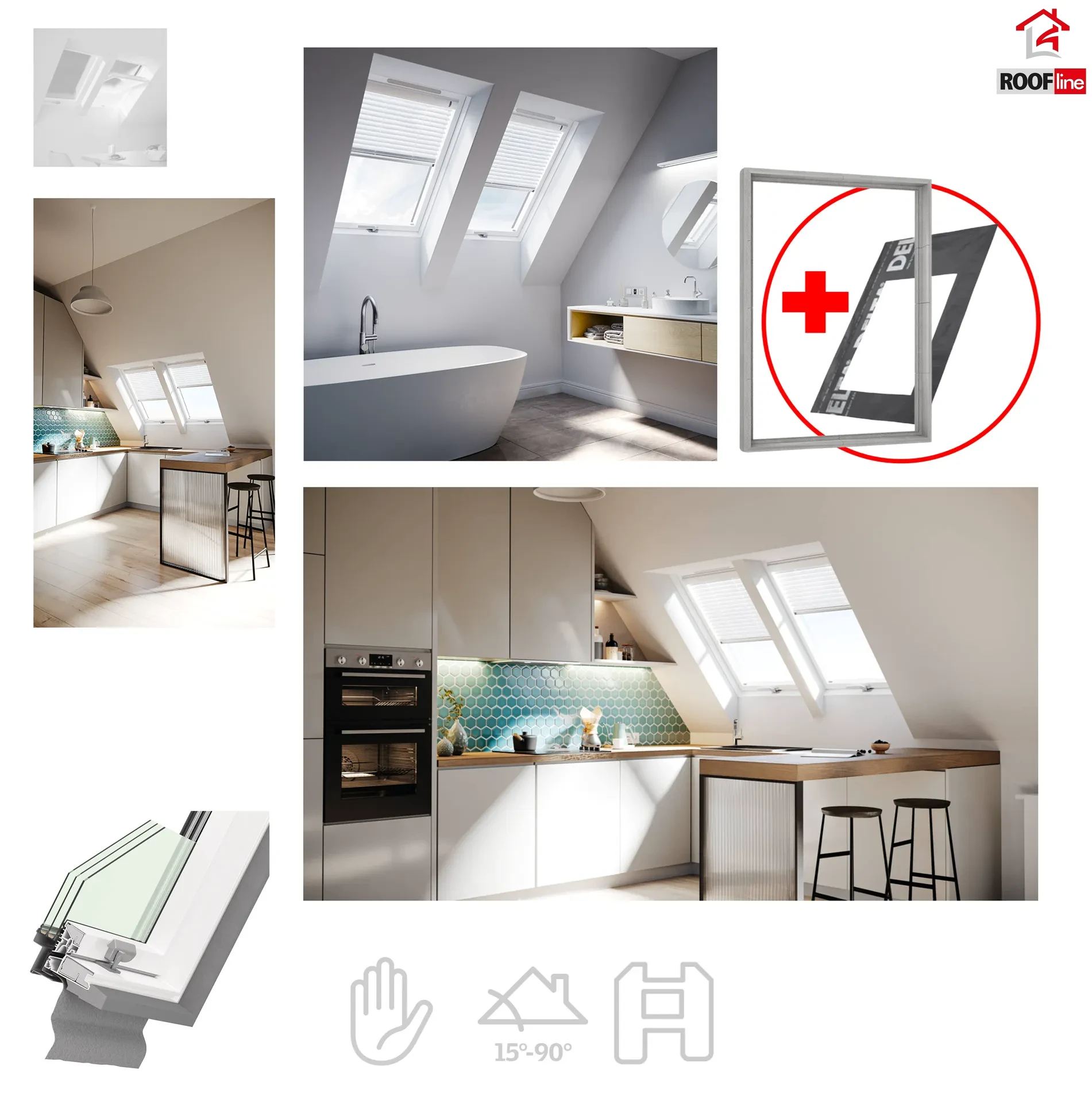 DAKEA Dachfenster Ultima Energy PVC KEP B1800, Dreifach verglastes PVC-Dachfenster Uw=1,0, Einscheiben-Sicherheitsglas _2_e-roofline.de.webp