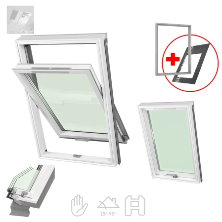 DAKEA Dachfenster Ultima Energy PVC KEP B1800, Dreifach verglastes PVC-Dachfenster Uw=1,0, Einscheiben-Sicherheitsglas _0_e-roofline.de.webp