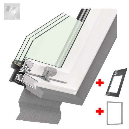 DAKEA Dachfenster Ultima Energy PVC KEP B1800, Dreifach verglastes PVC-Dachfenster Uw=1,0, Einscheiben-Sicherheitsglas _3_e-roofline.de.webp