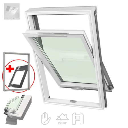 DAKEA Dachfenster Ultima Energy PVC KEP B1800, Dreifach verglastes PVC-Dachfenster Uw=1,0, Einscheiben-Sicherheitsglas _4_e-roofline.de.webp