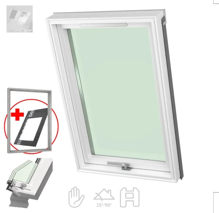 DAKEA Dachfenster Ultima Energy PVC KEP B1800, Dreifach verglastes PVC-Dachfenster Uw=1,0, Einscheiben-Sicherheitsglas _5_e-roofline.de.webp