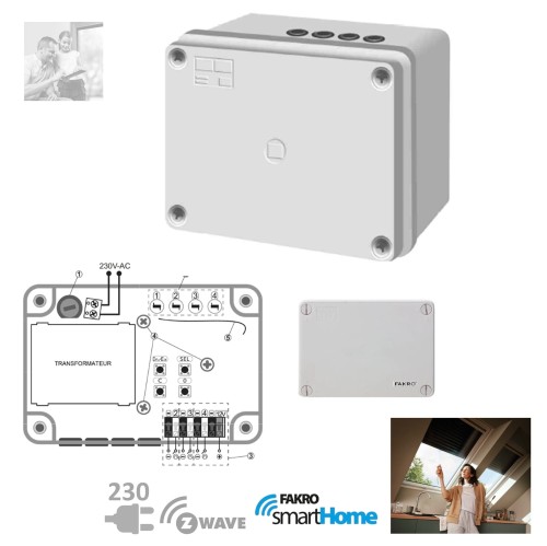 Zum Produkt Fakro ZWMP 230V Wettermodul, Modul zur Steuerung von Z-Wave-Geräten, die mit Regen- und Windsensoren zusammenarbeiten *