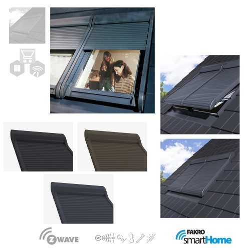 Zum Produkt Fakro Aluminium-Rolllade ARZ Solar Komfort Z-Wave (Neuheit) Neues Design in Anthrazitgrau RAL 7022 / 7016, Außenzubehör, Sonnenschutz, idealen Hitzeschutz *