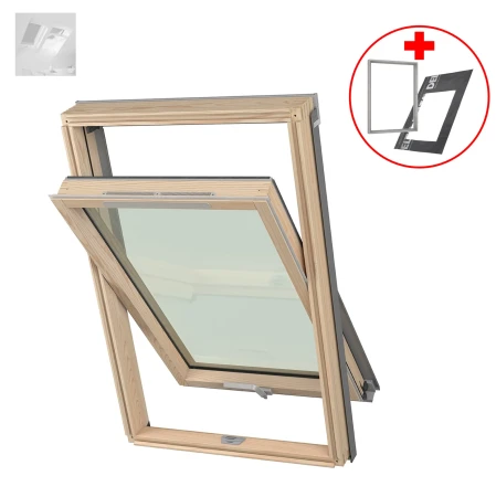DAKEA Dachfenster Ultima Energy PVC KEP B1800, Holz-Fenster, Dreifach verglastes Uw=0,9, Natürlicher Reinigungseffekt, UV-Schutz, Rw=40dB Schalldämmung, Einscheiben-Sicherheitsglas _2 e-roofline.de-new.webp