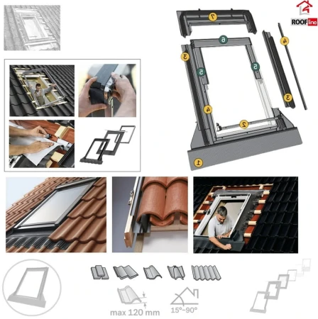 VELUX KombiEindeckrahmen EKW 2021M, für Kombi-Einbau mit Blendrahmenabstand 100–160 mm, Ziegel hoch Welle _ e-roofline.de.jpg