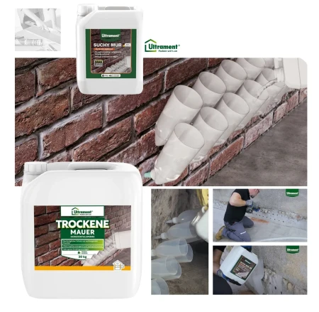 Ultrament Trockene Mauer 30kg, Horizontalsperre, Schutz vor aufsteigender Feuchte, Kapillarverengend und hydroprobierend _ e-roofline.de.webp