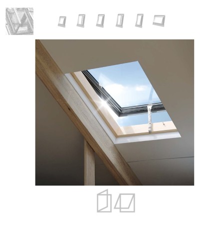 RoofLITE+ Wohndachausstieg FE B400 Dachausstiegsfenster aus Kiefernholz hergestellt, Doppelverglasung, Integrierte Einndeckrahmen _ 1_ e-roofline.de.jpg