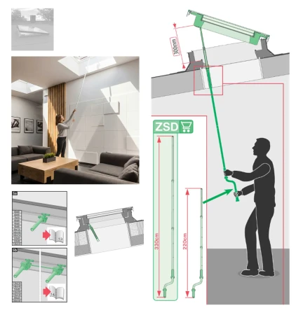 FAKRO Flachdach-Fenster DEF DU6 Manuelle Öffnung Typ F Uw 0,7 Wm2K, Fenster mit 3-fach-Isolierverglasung, Flach-Glas P2A_2_ e-roofline.de.webp