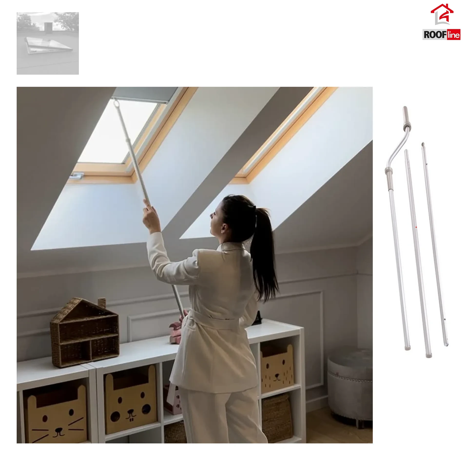 FAKRO Teleskop-Bedienstange ZSD 330cm für die Bedienung der Flachdach-Fenster vom Typ DMC und DMF  1_e-roofline.de.webp