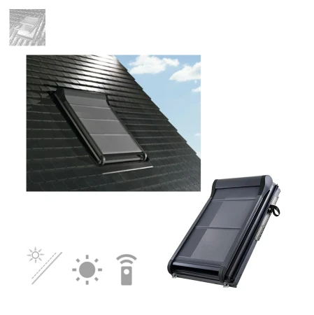 Roto Designo ZMA Außen-Markise S Solar Funk R4-R7-R6-R8 Funk, Solar Anthrazitmetallic (R703) Außenmarkise mit Standardmaß _ e-roofline.de.webp