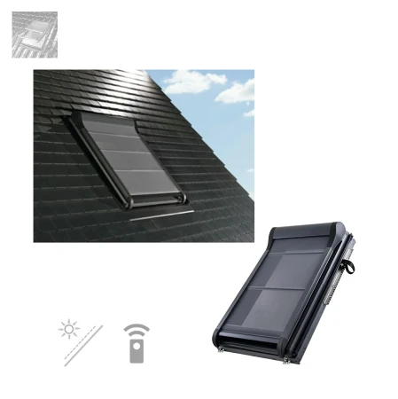Roto Designo ZMA Außen-Markise F Elektro Funk R4-R7-R6-R8 Funk, Solar Anthrazitmetallic (R703) Außenmarkise mit Standardmaß _ e-roofline.de.webp