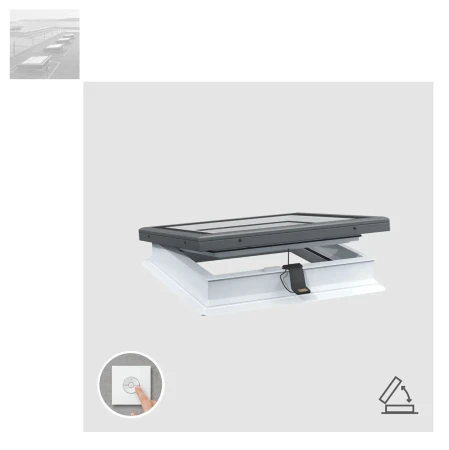 DAKEA  RoofLITE+ Azure Elektrisches Flachdachfenster  FRE B600, 0,87, Laminiertes Innenglas _4_e-roofline.de.webp