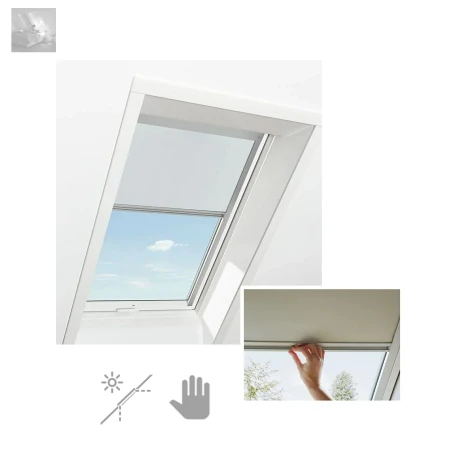 Roto Designo Verdunkelungsrollo ZRV M Manuell  Innen Verdunkelung Hitzeschutz- mit Standardmaß, Schienen Alu natur or Alu Weiß_ e-roofline.de.webp