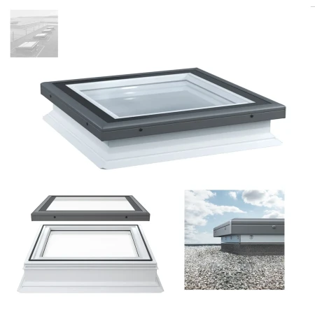 DAKEA RoofLITE+ Azure Fest verglaste Flachdachfenster mit Flach-glas Oberelement _2_e-roofline.de-new.webp