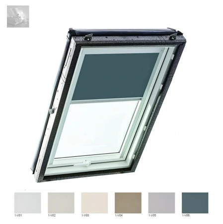 Roto Designo Verdunkelungsrollo ZRV M Manuell  Innen Verdunkelung Hitzeschutz- mit Standardmaß, Schienen Alu natur or Alu Weiß 1_ e-roofline.de.webp