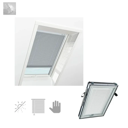 Roto Designo Jalousette ZJA M Manuell Lamellenfarbe J01 Innen, Reflektiert Sonnenstrahlen effektiver mit Standardmaß, Schienen Alu natur or Alu Weiß.webp