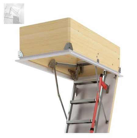 FAKRO LML Lux Energieeinsparende Dachbodentreppe Metall, Bodentreppe mit Metallleiter  _3_e-roofline.de-new.webp