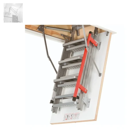 FAKRO LML Lux Energieeinsparende Dachbodentreppe Metall, Bodentreppe mit Metallleiter  _8_e-roofline.de-new.webp