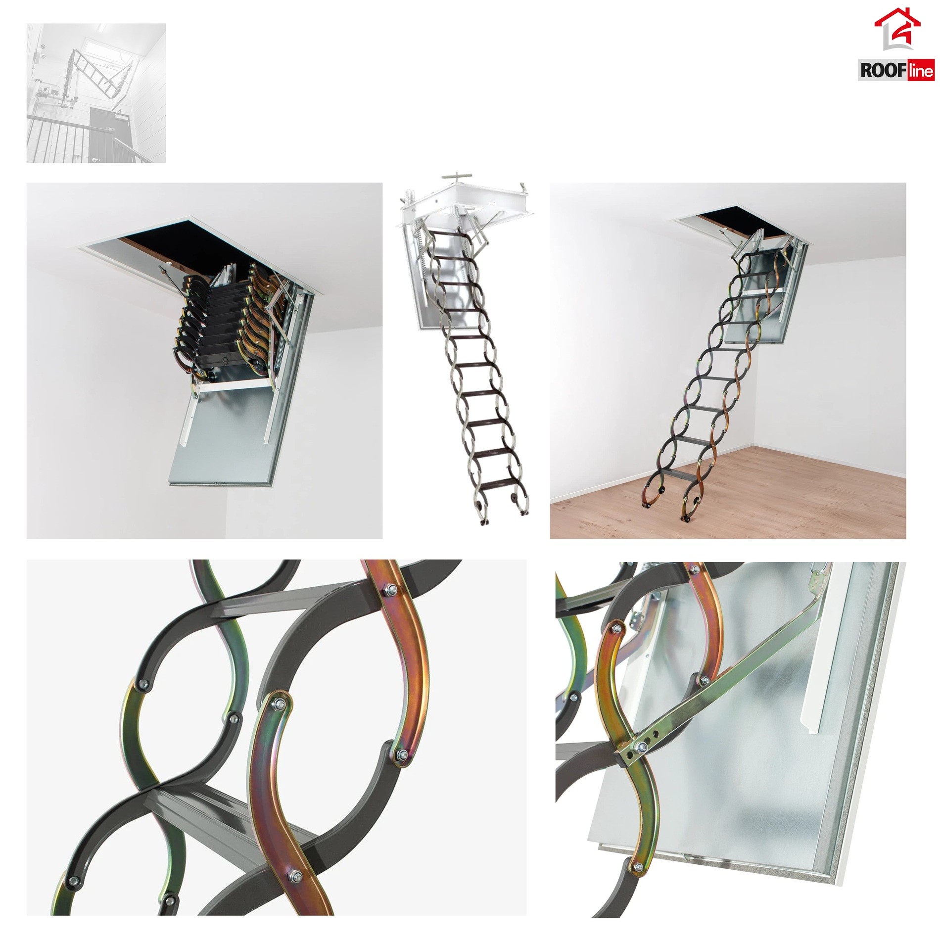 FAKRO Scherentreppe Metall LSF U = 1,8 Wm2K, Längenverstellbare Leiter zur Anpassung an die Raumhöhe, Feuerbeständige Luke _0_e-roofline.de.jpg