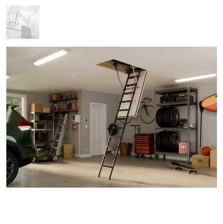 FAKRO Feuerwiderstandsfähige Bodentreppe LMF 60, Energieeinsparende 0,65 _2_e-roofline.de.webp