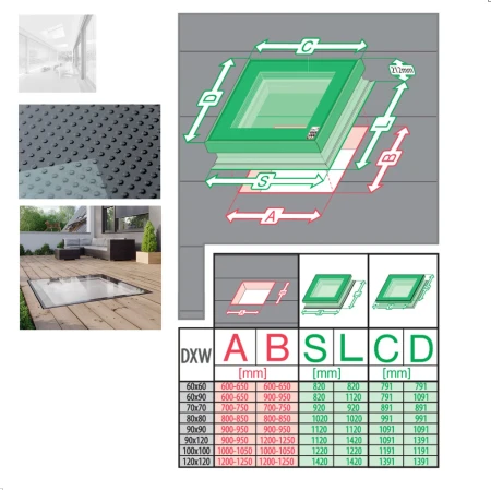 FAKRO Flachdach-Fenster DXW Festelement WALK ON, Typ F Uw 0,7 Wm2K, Fenster mit 3-fach-Isolierverglasung _0_e-roofline.de.webp