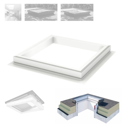 Zum Produkt VELUX Adapterkranz Basiserhöhung ZCU 0015, Höhe 16 cm, mit Flansch, Farbe grau1, inkl. efestigungsschrauben mit verlängerter Basis zur Montage auf der Dachfläche (immer die erste) #_
