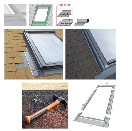 FAKRO ESV _X00 Eindeckrahmen, Einzel-Eindeckrahmen, für flache, dünne Eindeckmaterialien, wie Dachpappe _1_ e-roofline.de.jpg