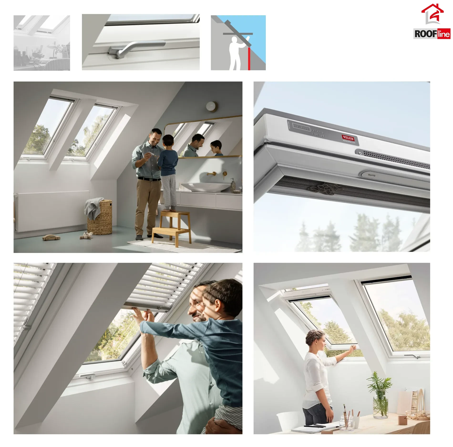 VELUX Dachfenster GLU 0051B manuelles Schwingfenster, 2-fach, Uw=1,3, Boden griff, Weiß, VELUX Kunststoff-Fenster _2_ e-roofline.de.webp