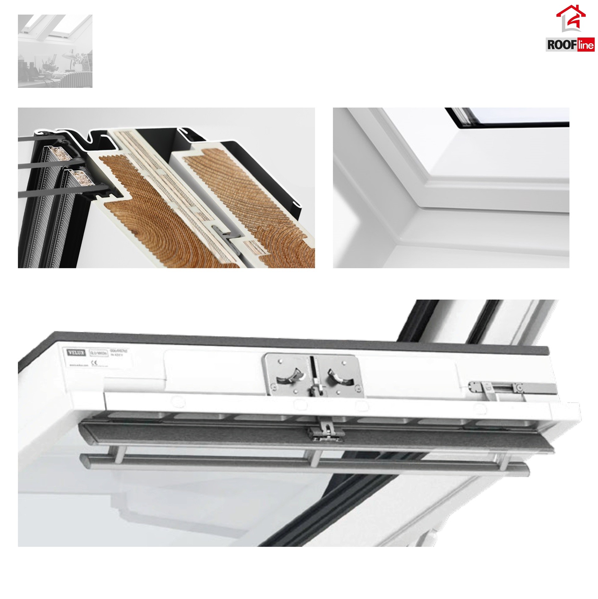 VELUX Dachfenster GLU 0064 manuelles Schwingfenster, 3-fach, Uw=1,0, obere Öffnungssystem, Weiß, VELUX Kunststoff-Fenster, Polyurethan obere Öffnungssystem, Weiß, VELUX Kunststoff _2_e-roofline.jpg