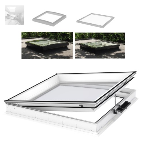 Zum Produkt VELUX Solar-Flachdach Fenster CVU 0325Q 3-fach-Verglasung Basiselement, VSG  laminiertes Floatglas,  Urc, ref 300: 0,60 (W/m²K) #_