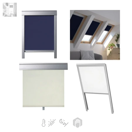 Verdunkelungsrollo DUA Dakea, und auch mit dem Großteil der gängigen VELUX, FAKRO, OPTILIGHT und Keylite -Modelle kompatibel _ e-roofl .webp
