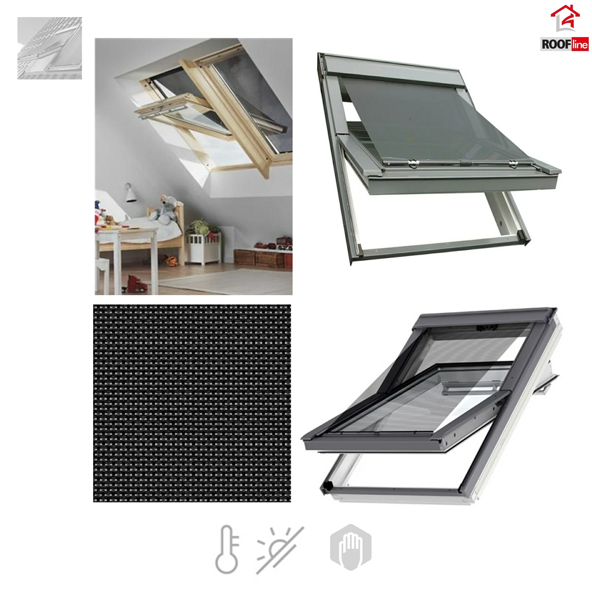 VELUX Hitzeschutz-Markise Tageslicht für Dachfenster MHL Farbe 5060, Netzmarkise, Manuell, Transparentes Netzgewebe, mit Haltekrallen  _1 _ e-roofline.de.webp
