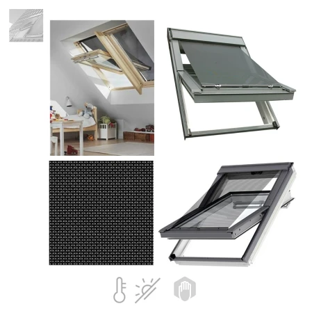 VELUX Hitzeschutz-Markise Tageslicht für Dachfenster MHL Farbe 5060, Netzmarkise, Manuell, Transparentes Netzgewebe, mit Haltekrallen  _1 _ e-roofline.de.webp