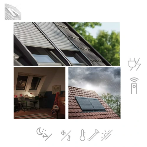 Zum Produkt Velux Dachfenster - Rollläden SML 0000 Elektro Außenrollladen Aluminium-Rolllade, Sonnenschutz, idealen Hitzeschutz, Dunkelgraues Aluminium, inkl. Funk-Wandschalter *