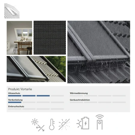 VELUX Solar Hitzeschutz-Markise Tageslicht für Dachfenster MSL Solar-Hitzeschutzmarkise, Sicht- und Sonnenschutz, , INTEGRA Graphit Transparentes Netzgewebe_3_ e-roofline.de.webp