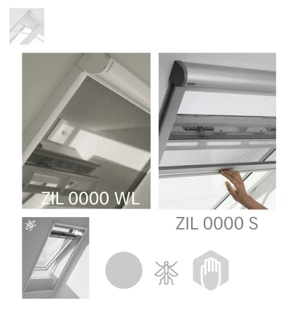 Insektenschutzrollos ZIL 0000S - 0000WL Fliegengitter - Insektenschutz Dachfenster _1_ e-roofline.de.webp