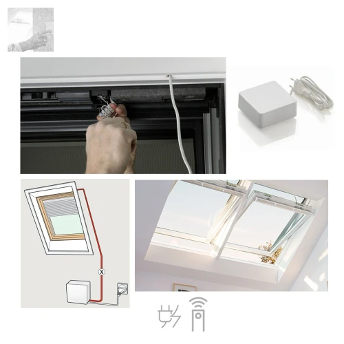 Zum Produkt VELUX Steuereinheit KUX 110 EUA, elektrischen Bedienung von elektrischen Produkten in VELUX Dachfenstern, netzbetrieben Steuereinheit zur Ansteuerung eines Motors,  io-homecontrol-kompatibel, VELUX INTEGRA *