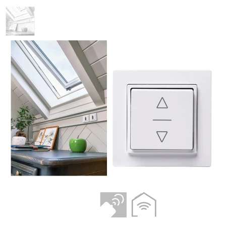 ROTO Schalter ZEL STG SRF Schalter 230 V AC 50 Hz, Steuerung von Tronic-Fenstern und elektrischen Antrieben, Schalter Elektro_ e-roofline.de.webp