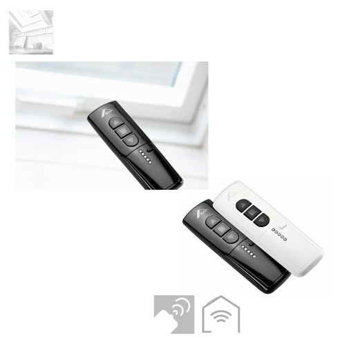 Zum Produkt Roto Fernbedienung / Handsender ZEL STG HS10S G2 Funk, 10-Kanal,  zur Ansteuerung von bis zu 10 Gruppen, zur Ansteuerung von Roto Funk-Rollladen oder Dachfenstern, Farbe: Schwarz oder Weiß  *