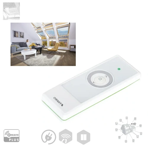 Zum Produkt Fakro ZRH1 Einkanaliger Z-Wave-Funkcontroller, Fernbedienung des elektrischen Zubehörs von FAKRO, teuerung von bis zu 12 Geräten in 1 Gruppen  *