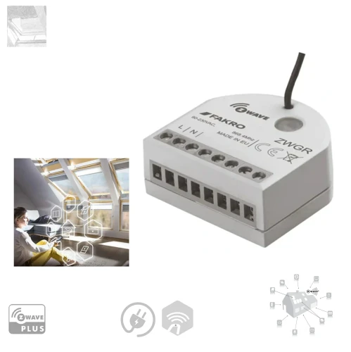 Zum Produkt Fakro ZWGR Repeater-Modul, Verbessert die Reichweite der Z-Wave-Kommunikation *