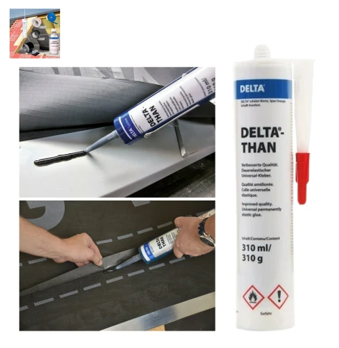 Zum Produkt DÖRKEN DELTA®-THAN Kartuschenkleber 310 ml / Sammelverpackung 12 Stück /, für die Verbindung von DELTA®-Membranen, Dauerelastischer aus spezialkautschuk *
